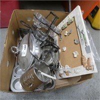Lot of Cookware, Kitchen Items & Candle Holder