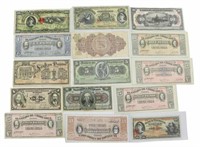 (15) VINTAGE MEXICO REVOLUTIONARY-ERA PAPER MONEY