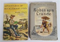 1946 Robinson Crusoe, 1954 Huckleberry Finn Books
