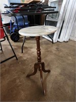 Marble top plant stand 24 in