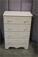 Painted 4-Drawer Wooden Chest