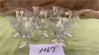 7 vintage Libby Windswept Cattails martini