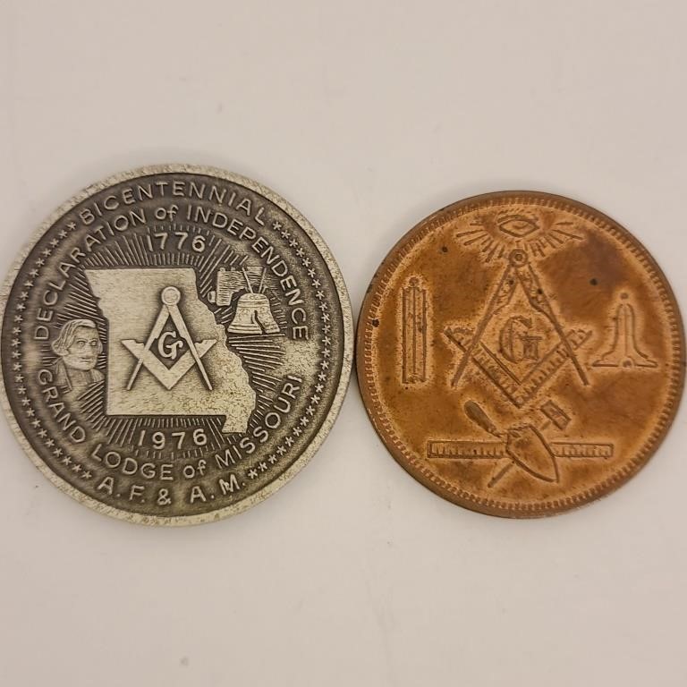 Masonic Coin Lot of 2