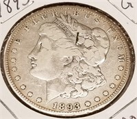 1893 Silver Dollar G