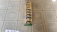 John Deere miniature toy tractors, set of 8