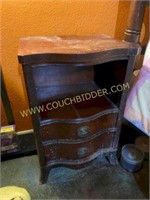 Wooden Dove-Tailed Two Drawer Nightstand