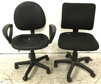 (2)pc. Black Rolling Office Chairs