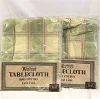 (2) 52 x 70 Windham Weaver Tablecloths