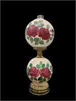 Gone With The Wind Red Rose Hand Painted Lamp