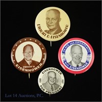 1948 Eisenhower Presidential Campaign Pins (4)