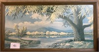 51x27 framed landscape wall art by don blisard