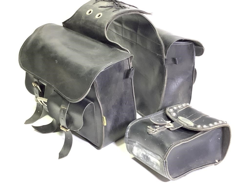 Leather Motorcycle Bags & Tail Lights