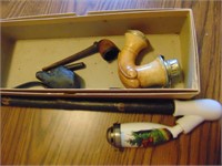 Pipes, including Miniature Vintage Pipe