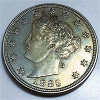 1883 No Cents Liberty V Nickel Uncirculated