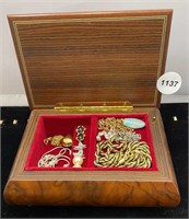 25 Plus Jewelry Box and contents