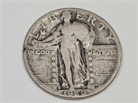 1929 S Silver Standing Liberty  Quarter Coin