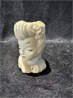 LADY HEAD VASE MADE IN USA 5" TALL