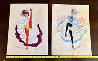 Vintage French Cancan Art - Signed