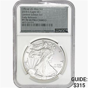2018-S Silver Eagle NGC PF70 UC, Limited Edition