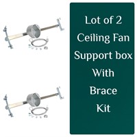 Lot of 2 - Ceiling Fan/Light Fixture Box/Brace Kit