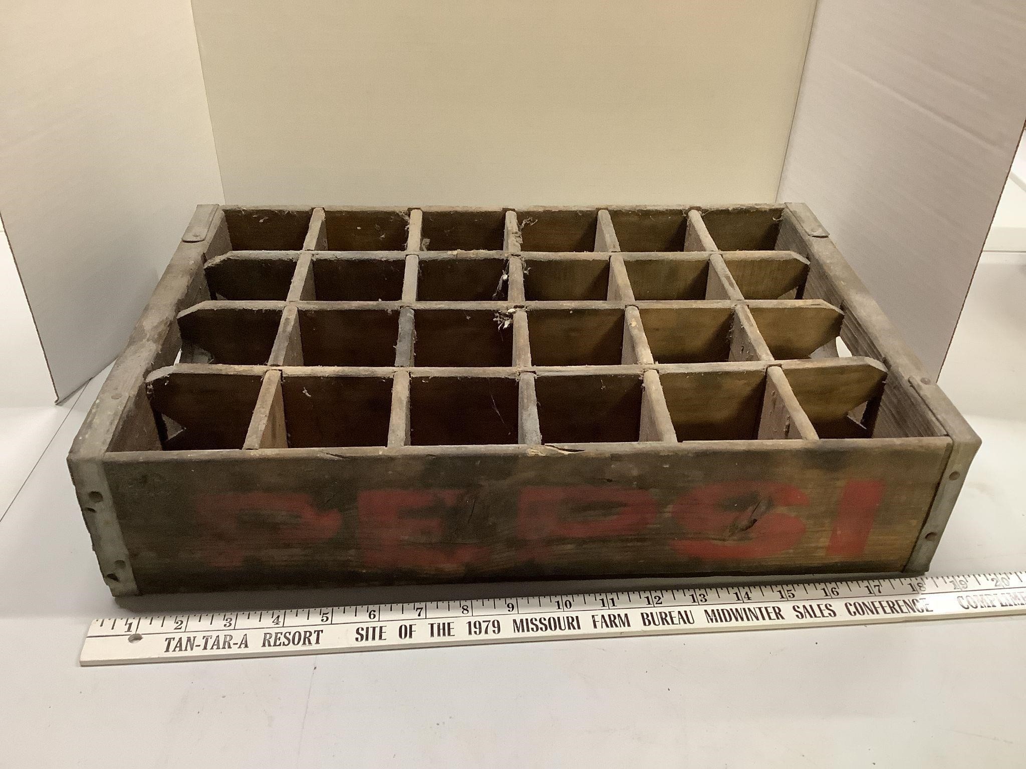 pepsi wooden crate