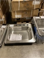 25" x 22" Stainless Steel Sink 2 for one money