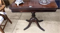FOLD OUT MAHOGANY GAME TABLE