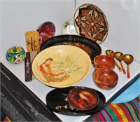 Oriental Items - bowls, chop sticks, spoons, etc.