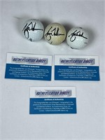 3 Tiger Woods Signed Golf Balls w/COA