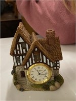 WM Widdop Quartz Cottage Clock Miniature 3.5" H