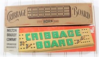Pair of Vintage Cribbage Baord Games