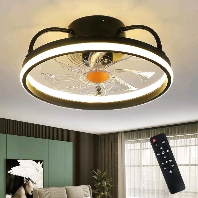 Flush Mount Ceiling Fans with Lights and Remote Co