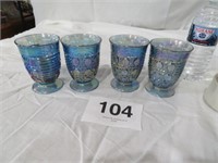 4) WINDSOR CARNIVAL INDIAN JUICE GLASSES