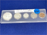 1964-D Silver Mint Set 90% Silver Uncirculated