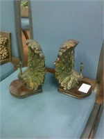 Peacock bookends