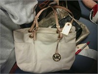 White and tan Michael kors purse