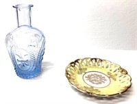 Renaissance by Zrike - Blue Hobnail Glass & Nippon