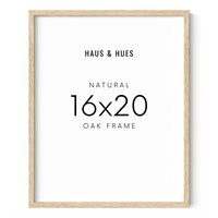 HAUS AND HUES 16"x20" Beige Natural Oak Wood Frame