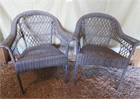 Pair Of Highback Lawn Chairs