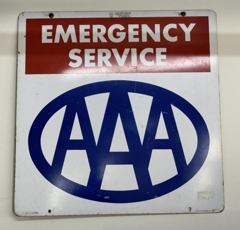 AAA Emergency Services Metal Sign