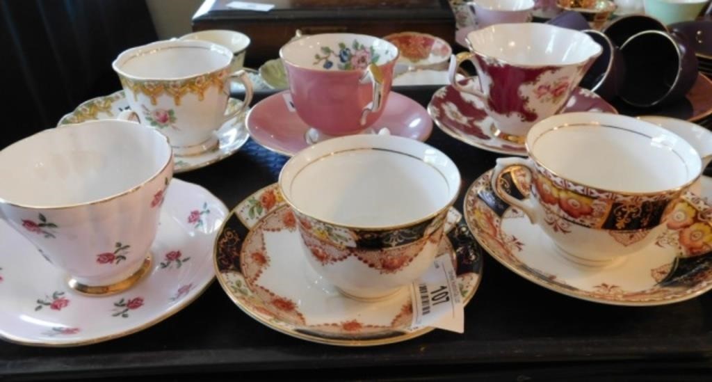 6 China Cups and Saucers