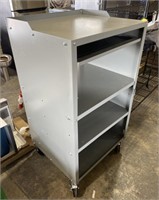 Metal 4 Tier Rolling Cart, 27x24x50in