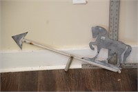 METAL HORSE WEATHER VANE TOPPER