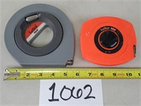 2 Lufkin 100' Tape Measures