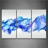 Artistic Abstract Blue Like Wave Wall Art