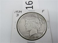 1934-D Silver Peace Dollar  ***Tax Exempt***
