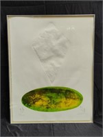 Pencil signed lithograph & embossing on rag paper