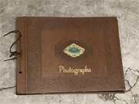 PHOTOGRAPH ALBUM  USED AS SCRAPBOOK
