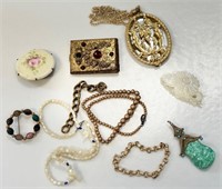 LOVELY LOT OF EARLY 1900'S COSTUME JEWELRY