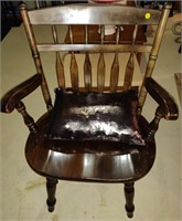 Vintage Wooden Chair w/ Cushion